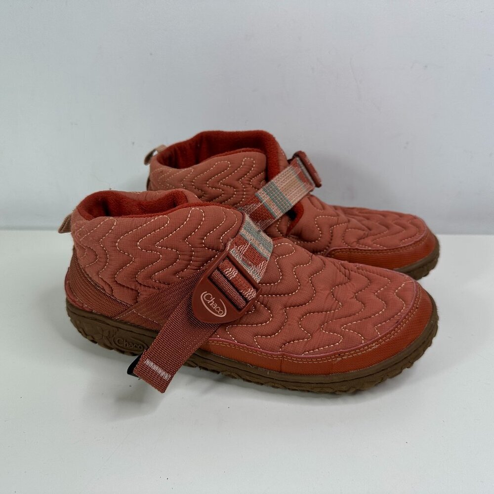 Chaco Quilted Ankle Boots in Rust and Brown